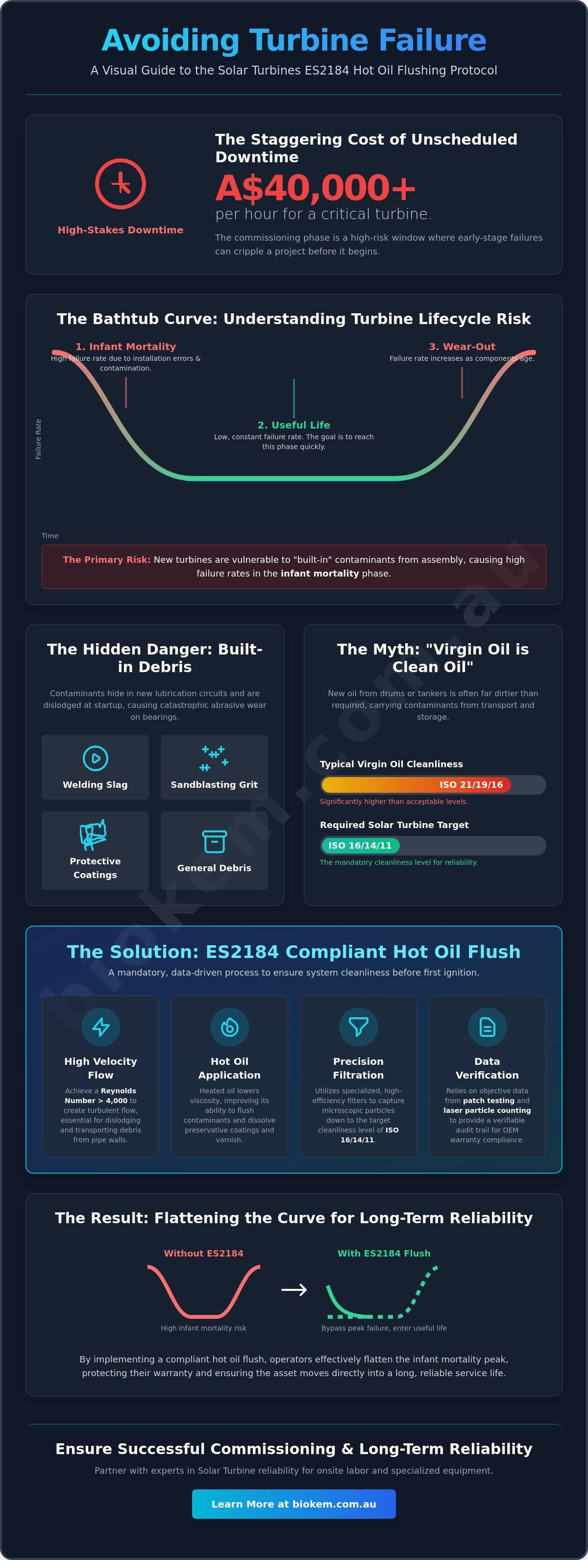 Avoiding the Turbine Bathtub Failure Curve: ES2184 Oil Flushing for Solar Turbine Packages