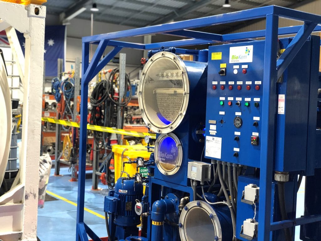 Vacuum dehydrator operating in our depot location