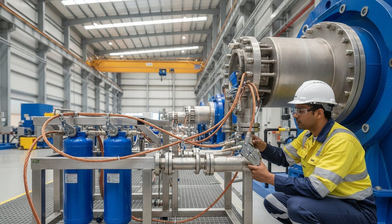 Equipotential Bonding for Lube Oil System Flushing