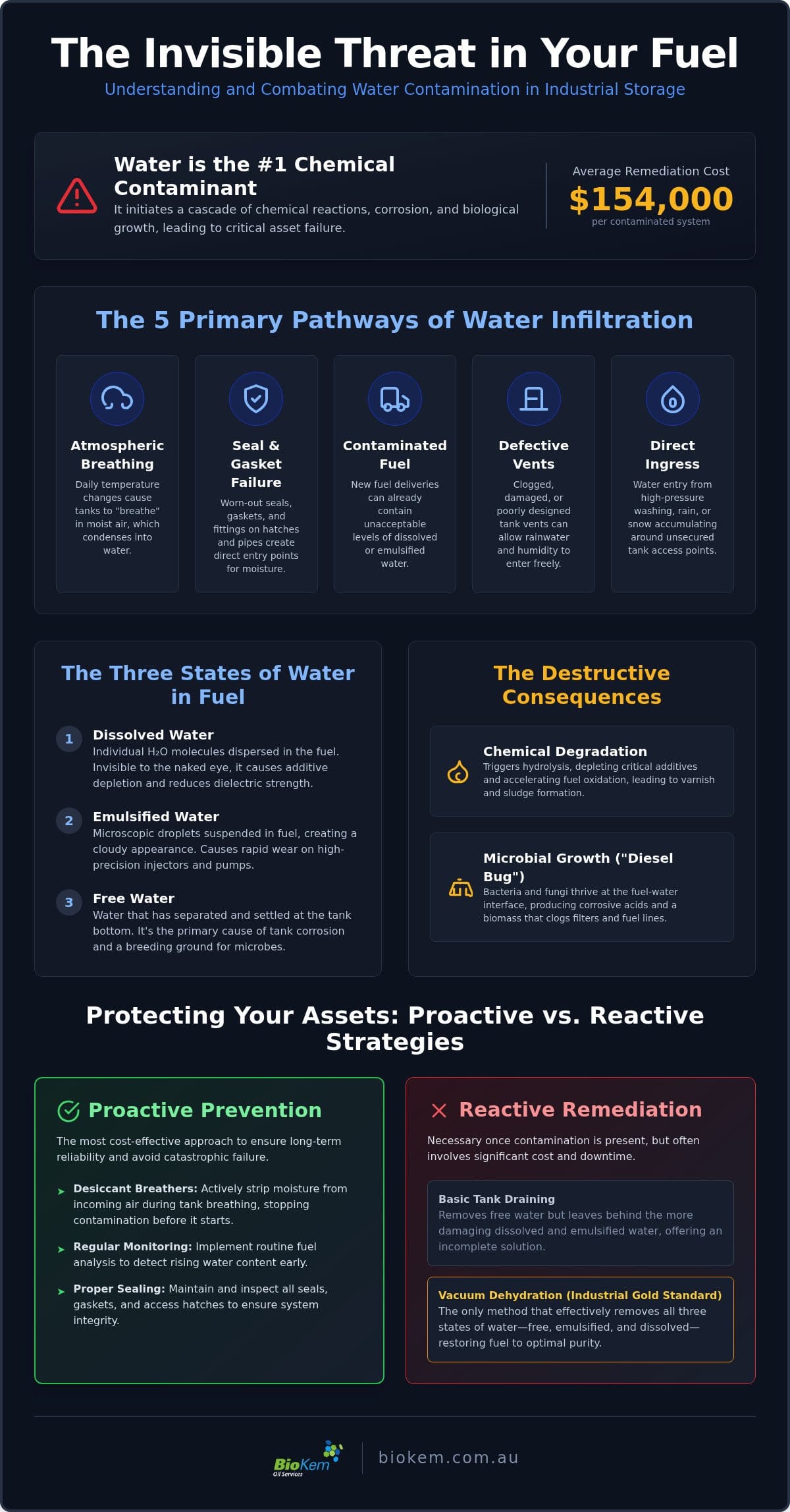 How Water Enters Industrial Fuel Tanks & Prevention Tips
