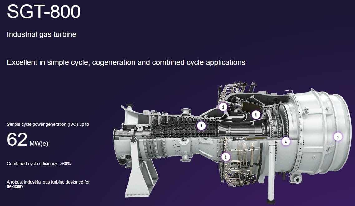 Siemens SGT-800 Gas Turbine