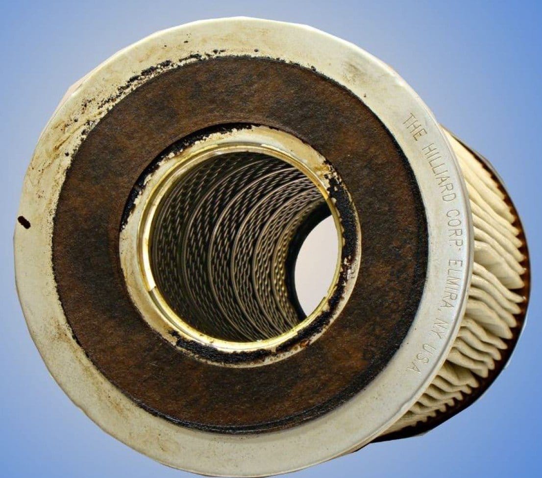 Carbon Deposits captured on a filter