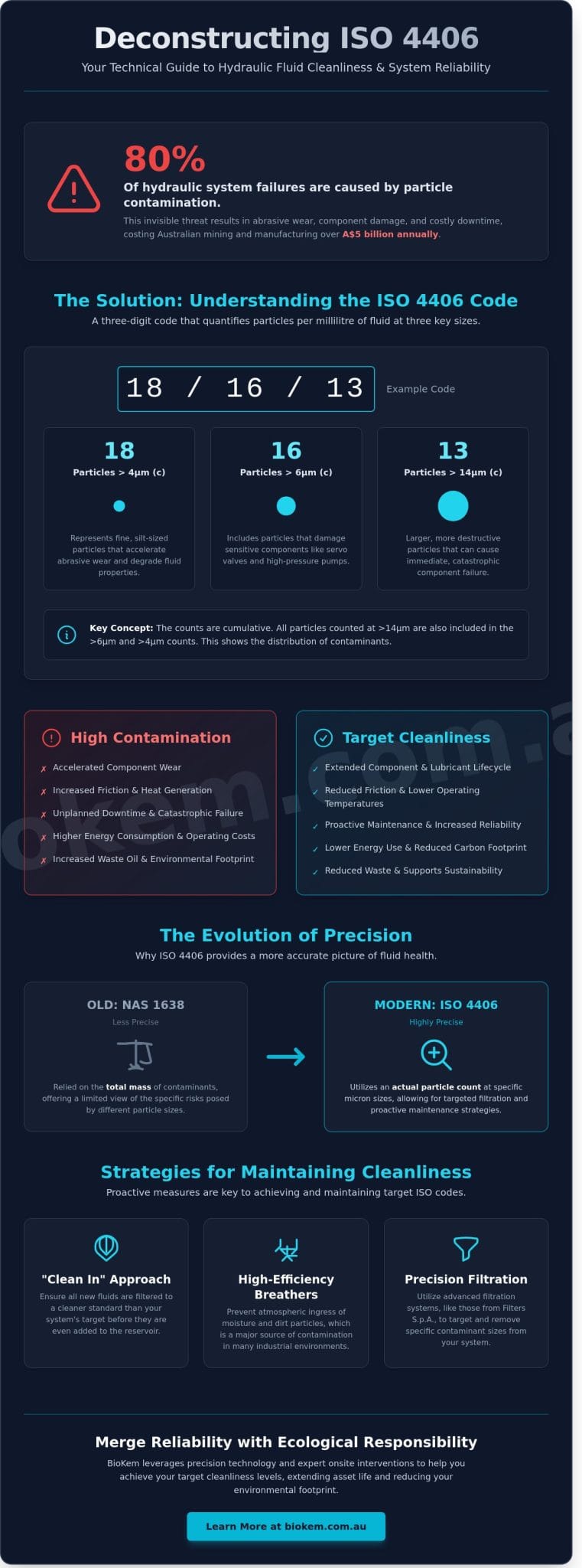 The Comprehensive Guide to ISO 4406 Cleanliness Codes in 2026 | Biokem